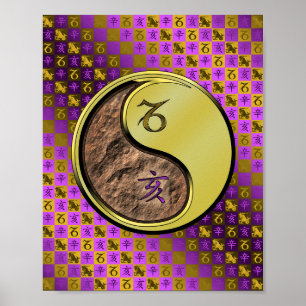 Steenbok & Metaalbeer Poster