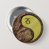 Steenbok & Metalen Draak Ronde Button 7,6 Cm (Voorkant /achterkant)