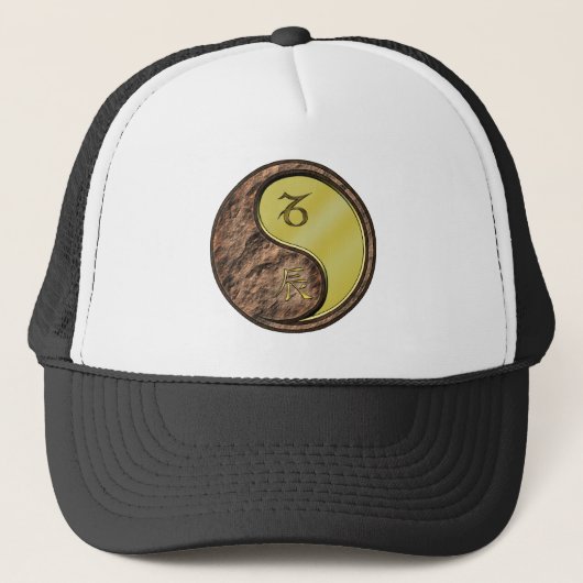 Steenbok & Metalen Draak Trucker Pet (Voorkant)