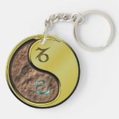 Steenbok & metalen slang sleutelhanger (Achterkant)