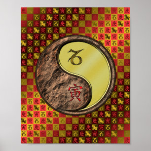 Steenbok & Metalen Tijger Poster