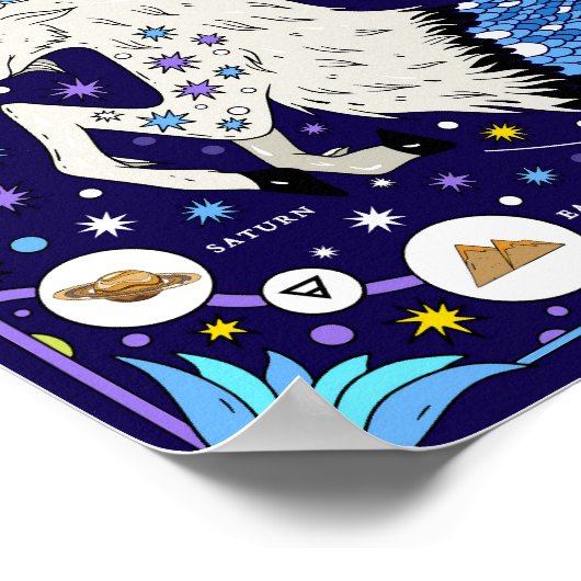 Steenbok: "Mountain Ambition" dierenriem Poster (Hoek)