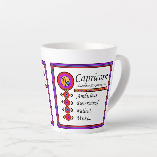 Steenbok Persoonlijkheid Kenmerken Designer Mok (Rechterhoek)