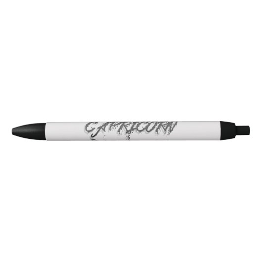 Steenbok Reflectie Zwarte Inkt Pen (Voorkant)