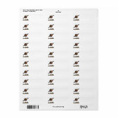 Steenbok retouradreslabels etiket (Full Sheet)