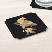 Steenbok Saturnus Zodiac Kartonnen Onderzetters (Gekanteld)