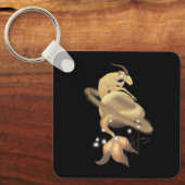 Steenbok Saturnus Zodiac Metal Sleutelhanger (Voorkant)