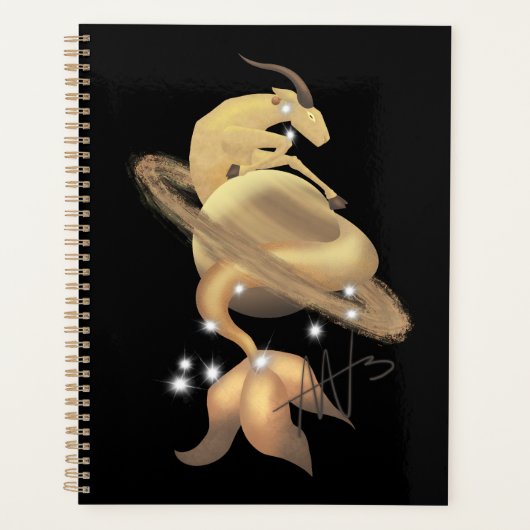 Steenbok Saturnus Zodiac Planner (Voorkant)