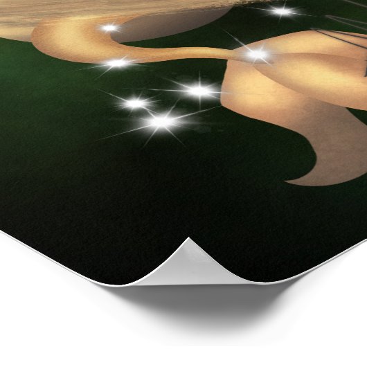 Steenbok Saturnus Zodiac Poster (Hoek)