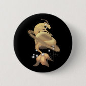 Steenbok Saturnus Zodiac Ronde Button 5,7 Cm (Voorkant)