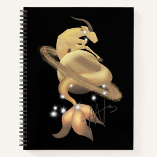 Steenbok Saturnus Zodiac Spiral Notitieboek