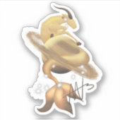 Steenbok Saturnus Zodiac Sticker (Voorkant)