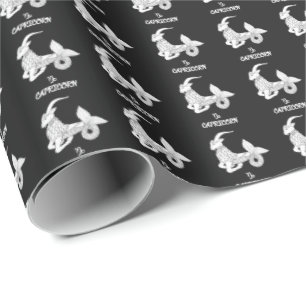 Steenbok Silhouet Wrapping Papier