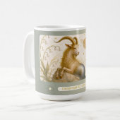 Steenbok Solomon's Seal Art Nouveau Mok (Voorkant links)