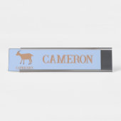 Steenbok Star Sign Geit Aangepaste naam Bureau Naambordje (Voorkant)