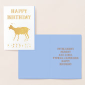 Steenbok Star Sign Geit Aangepaste Verjaardag Folie Kaarten (Display)