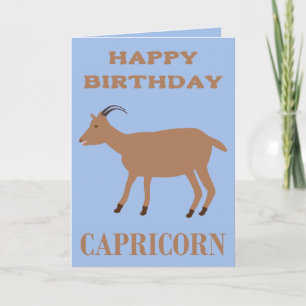 Steenbok Star Sign Geit Aangepaste Verjaardag Kaart
