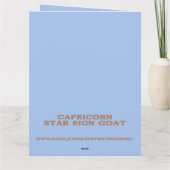 Steenbok Star Sign Geit Aangepaste Verjaardag Kaart (Achterkant)