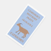 Steenbok Star Sign Geit Aangepaste Verjaardag Servet (Hoek)