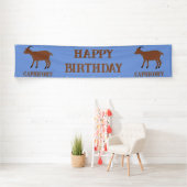 Steenbok Star Sign Geit Aangepaste Verjaardag Spandoek (Insitu)