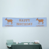 Steenbok Star Sign Geit Aangepaste Verjaardag Spandoek (Beurs)