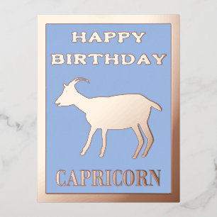 Steenbok Star Sign Geit Custom Folie Feestdagen Briefkaart