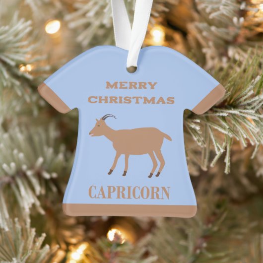 Steenbok Star Sign Geit Custom Ornament (Boom)