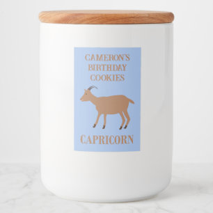 Steenbok Star Sign Geit Custom Voedselcontainer Etiket