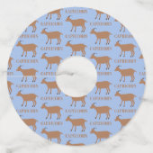 Steenbok Star Sign Geit Custom Wijnglaslabel (Achterkant)