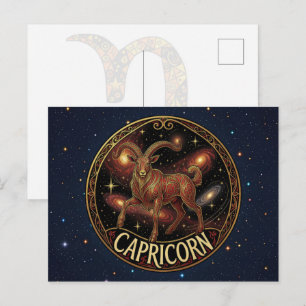 Steenbok Steenbok Met Een Hoorn Zodiac Symbool Briefkaart