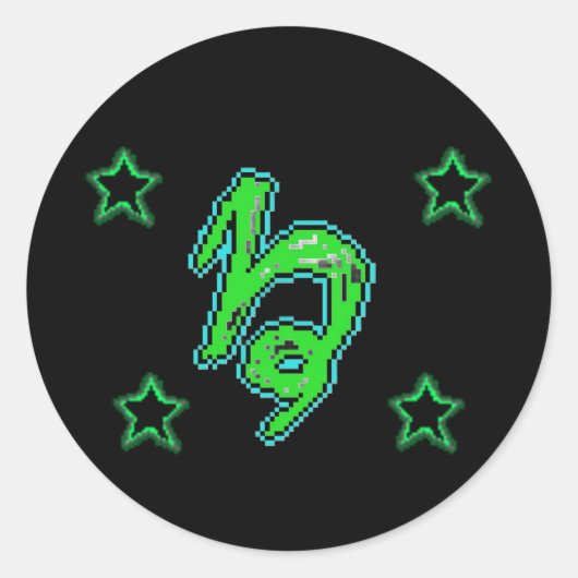 STEENBOK-sterren Ronde Sticker (Voorkant)