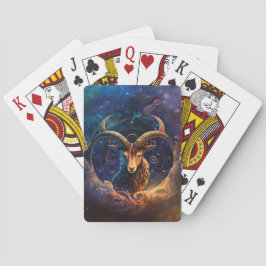 Steenbok Sterrenbeeld Aquarelontwerp Pokerkaarten