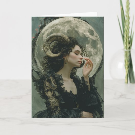 Steenbok sterrenbeeld, astrologie, tarot, noot Kaa Notitiekaartje (Voorkant)