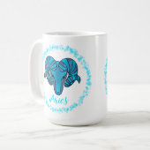 Steenbok sterrenbeeld Blauwe Ram Koffiemok (Voorkant links)