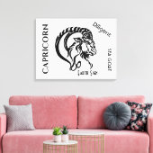 Steenbok Sterrenbeeld en Symbool Canvas Afdruk (Insitu (Woonkamer))