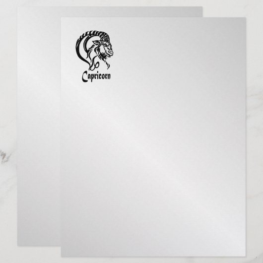 Steenbok Sterrenbeeld en Symbool Zilver (Voorkant / Achterkant)