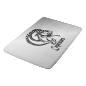 Steenbok Sterrenbeeld en Symbool Zilver Badmat (Gekanteld)