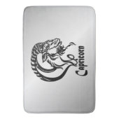 Steenbok Sterrenbeeld en Symbool Zilver Badmat (Voorkant Verticaal)