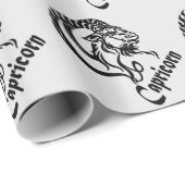 Steenbok Sterrenbeeld en Symbool Zilver Cadeaupapier (Rol Hoek)