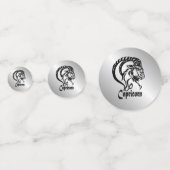 Steenbok Sterrenbeeld en Symbool Zilver Confetti (Voorkanten)