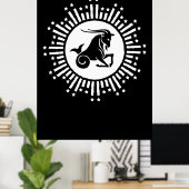 Steenbok Sterrenbeeld Geit Kosmisch Sterrenstelsel Poster (Thuiskantoor)