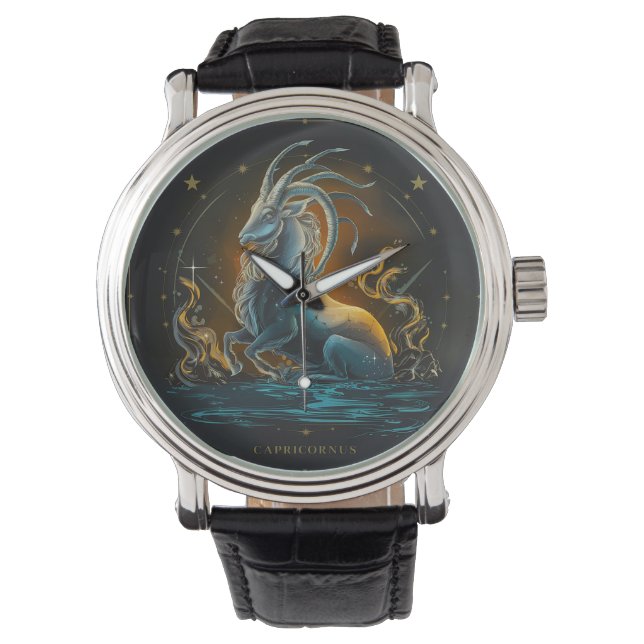 Steenbok Sterrenbeeld Horloge (Voorkant)
