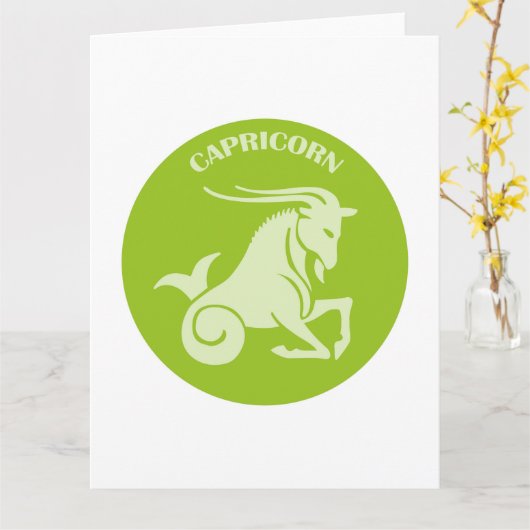 Steenbok, sterrenbeeld, horoscoop, astrologie kaart (Gele Bloem)