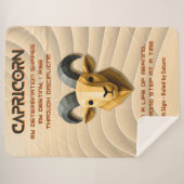 Steenbok Sterrenbeeld Modern 3D Astrologie Design Sherpa Deken (Voorkant (horizontaal))