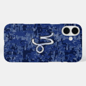 Steenbok Sterrenbeeld op marineblauwe camouflage Case-Mate iPhone Case (Achterkant (horizontaal))
