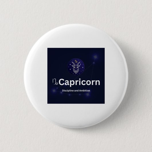 Steenbok sterrenbeeld Sticker Ronde Button 5,7 Cm (Voorkant)