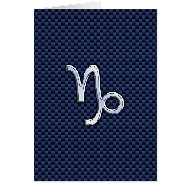 Steenbok Sterrenbeeld Symbool Navy Blauwe Koolstof (Voorkant)