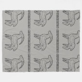 Steenbok sterrenbeeld (transparant) fleece deken (Voorkant (Horizontaal))