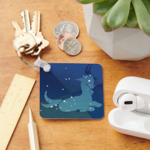 Steenbok sterrenbeeld, Vintage Zodiac, Astrologie Sleutelhanger