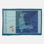 Steenbok sterrenbeeld, Vintage Zodiac, Astrologie Theedoek (Horizontaal)